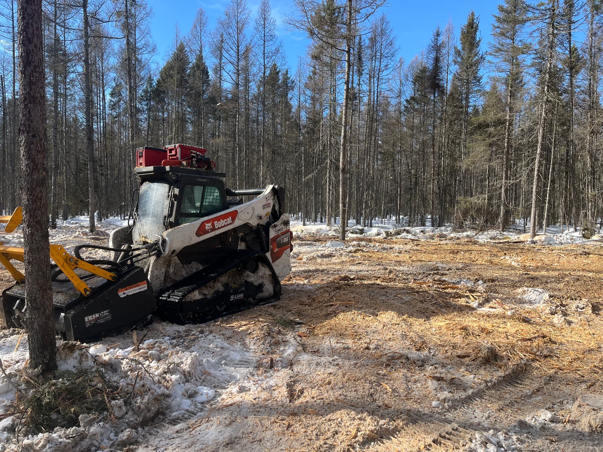 Gallery photos for Efficient Winter Land Clearing with Our Bobcat: Image #1