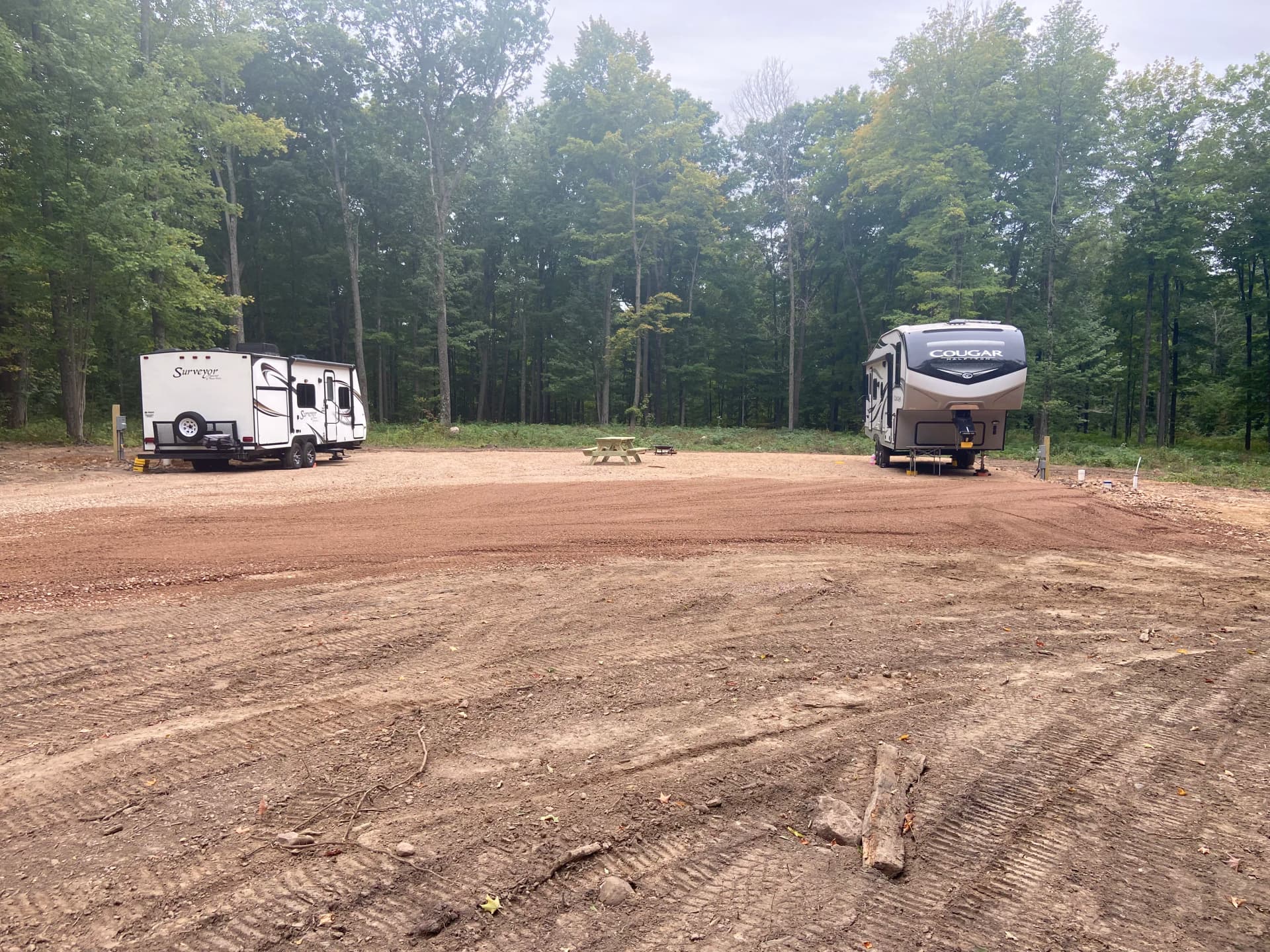 Gallery photos for Camper Pad and Driveway Built from Overgrown Wooded Property: Image #9