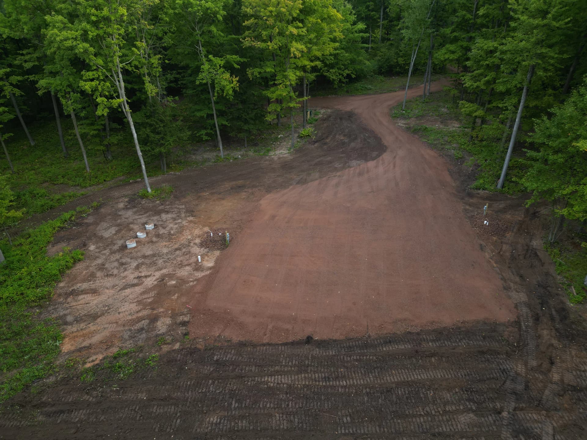 Gallery photos for Camper Pad and Driveway Built from Overgrown Wooded Property: Image #7